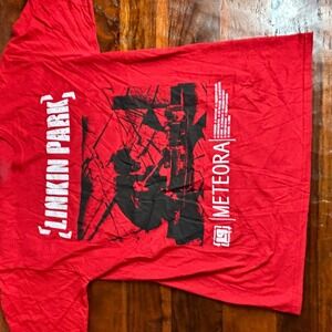 Linkin Park Meteora Album Tour T‎ Shirt Red Large Graphic Tee